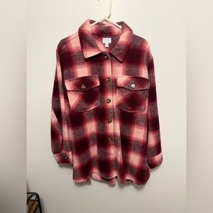 Time & Tru Flannel Shacket NWT
